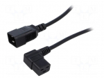 Cable | 3x1.5mm2 | IEC C19 female angled,IEC C20 male | PVC | 5m