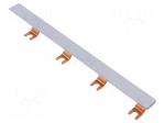 Busbar | 16mm2 | Poles: 3 | Urated: 400V | 100A | fork | No.of mod: 12 | PVC