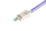 RJ45 (8P8C) Through-Hole Plug, Cat.6, Shielded, AWG 26-24, Pack of 100