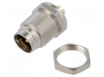 Connector: M9 | socket | male | Plating: gold-plated | 125V | 3A | IP40