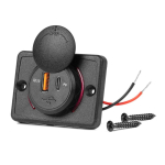 Auto- ja mootorrattatooted, elektroonika, navigatsioon, CB raadio // Auto elektroonikakomponendid : Installatsioonikaablid : Kaitsealused : &Uuml;hendused // Ładowarka samochodowa z gniazdami usb wodoodporna kwadratowa usb + usb-c qc3.0 12v 24v amio-04231