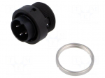 Connector: circular | 678 | 150V | 7A | PIN: 3 | socket | male | soldering