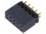 Connector: pin strips | socket | male | PIN: 10 | straight | THT | 2.54mm