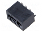 Connector: card edge | PIN: 16 | SMT | on PCBs | 1mm