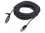 Cable | slim,USB 3.0 | RJ45 plug,USB A plug | nickel plated | 15m