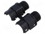 Straight terminal connector | M16 | Thread: metric,outside | black
