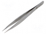 Tweezers | 120mm | for precision works | Blade tip shape: sharp