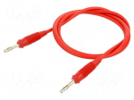 Test lead | 60VDC | 30VAC | 16A | banana plug 4mm,both sides | Len: 1m