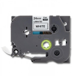 Qoltec Tape for BROTHER TZ2-251 | 24mm x 8m | White/Black print