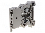 Splice terminal: rail | 6.3A | 500V | screw terminal | beige | wemid