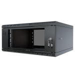 Stalflex Riiulikapp 19" 4U  450mm  Klaasuks  Must S-RC19-4U-450GB