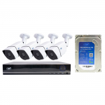 AHD PNI House PTZ1300 Full HD video surveillance kit with 4 outdoor cameras 2MP, 1080P and PNI SafeHouse 1TB included