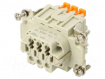 Connector: HDC | contact insert | female | CDSH NC | PIN: 6 | 6A | 600V