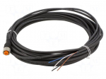 Cable: for sensors/automation | M12 | PIN: 4 | straight | 10m | plug