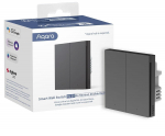 Aqara Smart Wall Switch H1 EU (No Neutral, Double Rocker) -Grey light switch