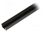 Profiles for LED modules | surface | black | L: 1m | aluminium