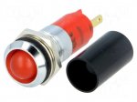 Indicator: LED | recessed | 130VAC | Cutout: &Oslash;14.2mm | IP67 | metal