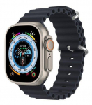Strap Dux Ducis Strap Watch Strap 8 / 7 / 6 / 5 / 4 / 3 / 2 / SE (45 / 44 / 42mm) Silicone Band Bracelet Dark Blue