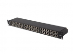 PATCH PANEL 48 PORT 1U 19" CAT6 FTP SHIELDED BLACK LANBERG