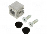Mounting coupler | for profiles | hexagonal | W: 30mm | H: 30mm | L: 30mm