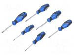 Screwdriver: universal-set | Phillips,Pozidriv&reg; | 6pcs.