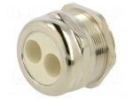 Cable gland | multi-hole | M40 | 1.5 | IP65 | brass | Holes no: 2 | 15mm