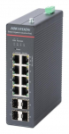 Hikvision DS-3T1512HP-SI-8P4FKIT(75W) network switch Managed Gigabit Ethernet (10/100/1000) Power over Ethernet (PoE) Black