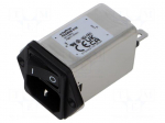 Connector: AC supply | socket | male | 6A | 250VAC | C14 (E) | FN9264