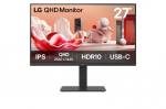 LG 27BA65QB-B.AEU Monitor 27'' IPS, QHD 2560x1440, 5 ms, 350 cd/m2, 100 Hz, Black