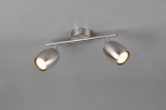 Trio Nancy spotlight 2-pc GU10 brushed steel gaismeklis R86262007 4017807656688