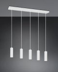 Trio Soka piekarama lampa 5-pc GU10 matt white brushed steel 367700531 4017807658514