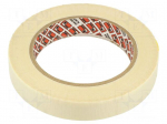 Tape: electrical insulating | W: 19mm | L: 33m | Thk: 0.165mm | white