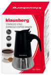 Kohvimasinad ja kohv // Kohvimasinad // Zaparzacz do kawy espresso, stal nierdzewna, 4 filiżanki, czarny/srebrny, klausberg, kb-7844