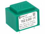 Transformer: encapsulated | 2VA | 400VAC | 24V | Mounting: PCB | IP00