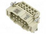 Connector: HDC | contact insert | male | 16A | 500V | Han E&reg; | PIN: 10