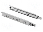 Ball guide | zinc plated steel | L: 600mm | 30kg | H: 45mm