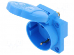Connector: AC supply | socket | female | 16A | 250VAC | PIN: 3 | 2P+PE
