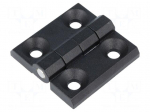 Hinge | Width: 60mm | zinc and aluminium alloy | black | H: 60mm