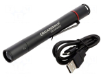 Torch: LED | IP30 | 100lm | L: 159mm | &Oslash;: 19mm | Range: 95m | 4500K,6500K