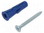 Plastic anchor | with screw | 8x32 | UNO&reg; | 100pcs | 8mm