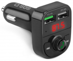 Car Charger SBS AFC 15W FM transmitter 2 USB-A 2.1A TF card or USB stick 12V