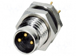 Connector: M8 | male | PIN: 3 | 4A | 48V | IP67 | straight | unshielded