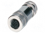 Connector: M12 | plug | PIN: 5 | 48V | straight | IP67 | screw terminal
