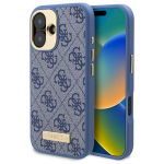 Guess GUHMP16MU4GPRB Hardcase 4G Logo Plate MagSafe for iPhone 16 Plus 6.7" / blue