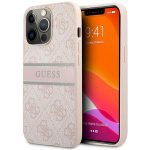 Guess GUHCP13L4GDPI hardcase 4G Stripe for iPhone 13 Pro / 13 6,1" / pink