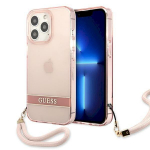 Guess GUHCP13XHTSGSP Hardcase Translucent Stap for iPhone 13 Pro Max 6,7" / pink