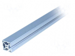 Connecting tubes | Width of the groove: 6mm | W: 30mm | H: 30mm | L: 1m