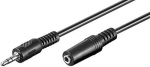 goobay extension 3,5mm - black 5,0m