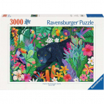 Ravensburger Puzzle Panther in the Blooming Jungle (3000 pieces)