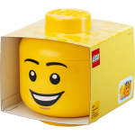 Room Copenhagen LEGO Storage Head "Happy Boy", large (yellow)